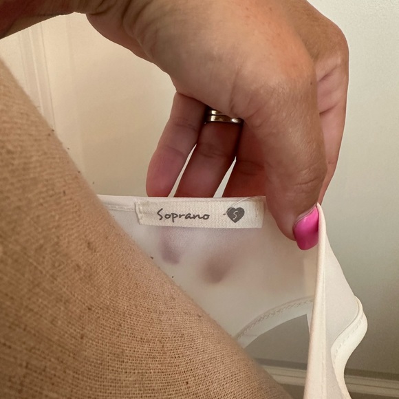 Soprano White sheer Tank Top - Picture 4 of 4